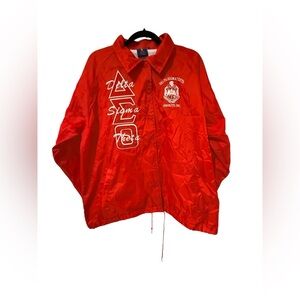 Delta Sigma Theta Line Jacket Red Windbreaker
